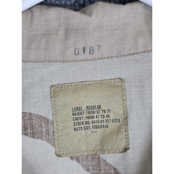 Vintage US Military Coat Mens Large Regular Desert Camouflage Camo Ripstop 90s - Picture 2 of 14